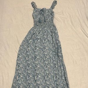Long blue girls dress